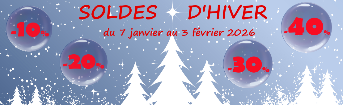 Bénéficiez de 10 à 40% de réduction sur notre sélection pour les soldes d'hiver !